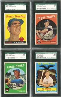 1958-1969 PSA and SGC Graded Collection of 19 Star Cards  